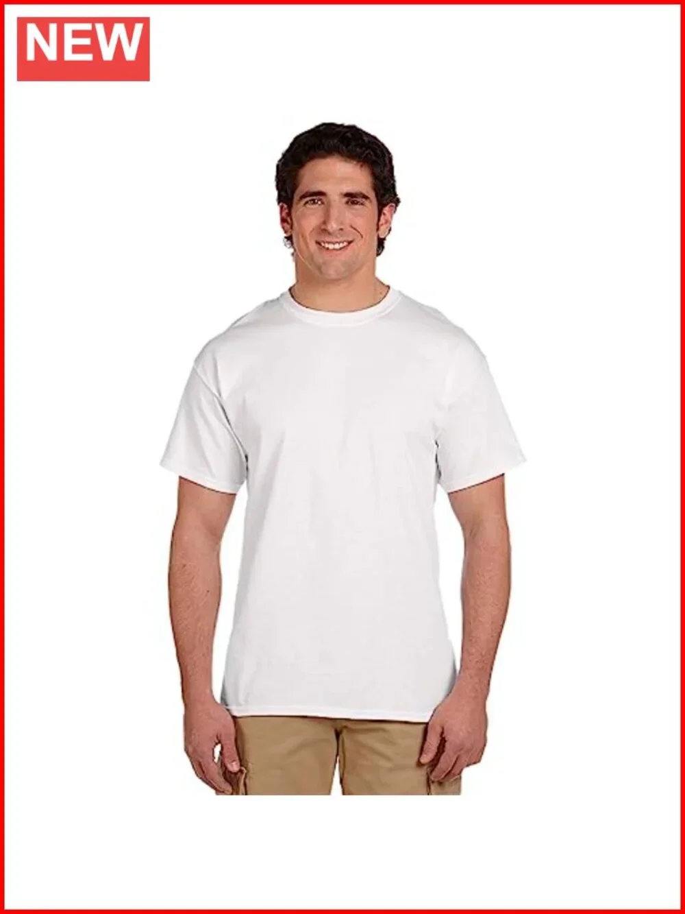 4 Pack Tag-Free Crew Neck Cotton Undershirts Moisture Wicking
